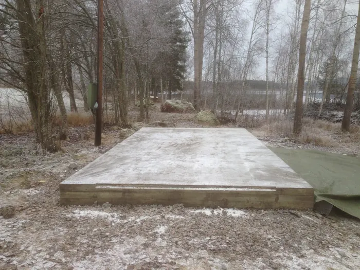 Betonggrund gjuten av STH Bygg